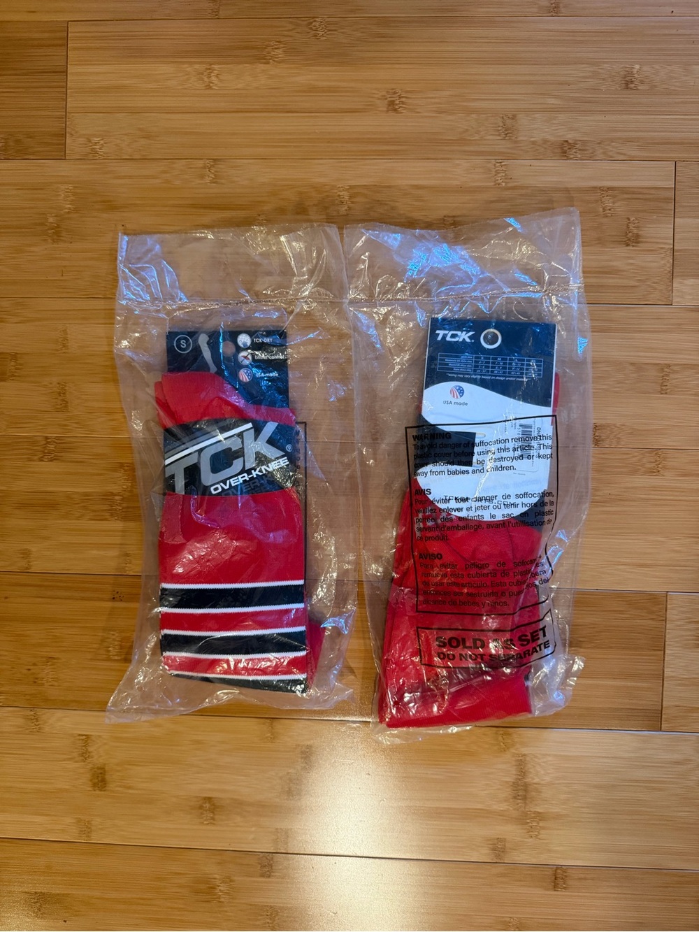 TCK Dugout Striped Over-the-Knee Baseball/Softball Socks – NEW — set of 2 pairs